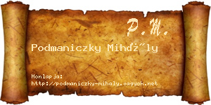 Podmaniczky Mihály névjegykártya