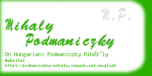 mihaly podmaniczky business card